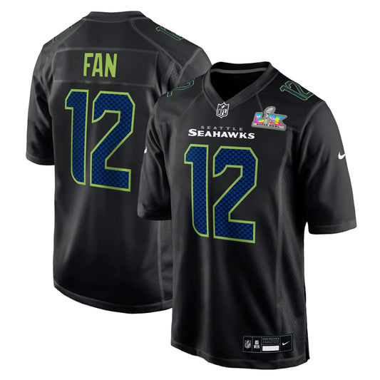 Seattle Seahawks Vapor F.U.S.E. Patch Super Bowl LX Carbon Limited Black Jersey