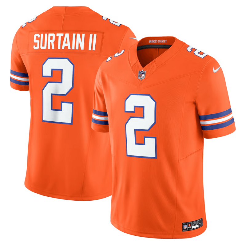 Retro Vapor F.U.S.E Limited Denver Broncos Orange Jersey